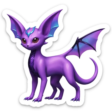 Shiny Salandit-Espeon-Noibat-Hybrid (Full body) sticker