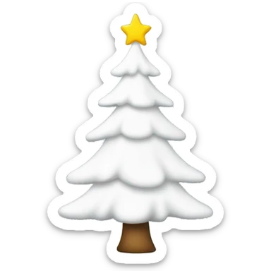 White Christmas tree sticker