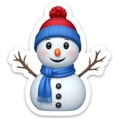 Winter Emoji snowman sticker