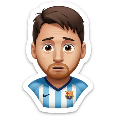 Messi llorando sticker