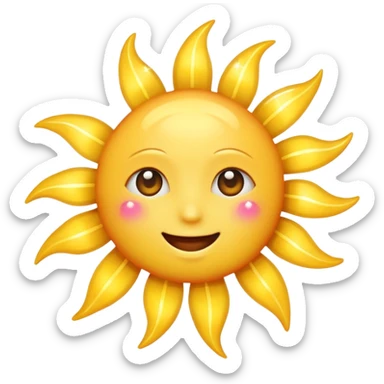 an emoji of a mix of a sparkle and sun sticker