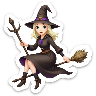 Witch on a bro sticker