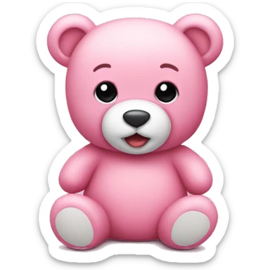pink teddy bear  sticker