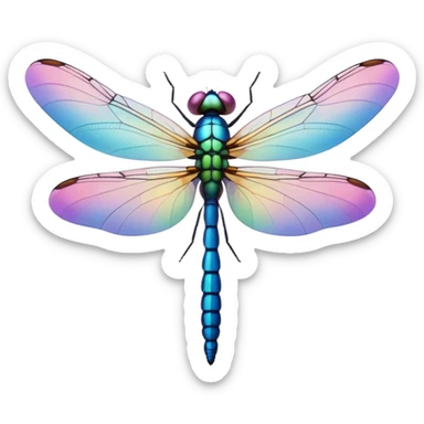 Peaceful Dragonfly color  sticker
