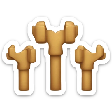 Tres clavos unidos entrelazados formando una cruz sticker