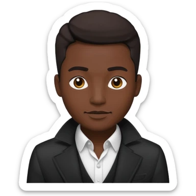 Fashion Black&White man sticker