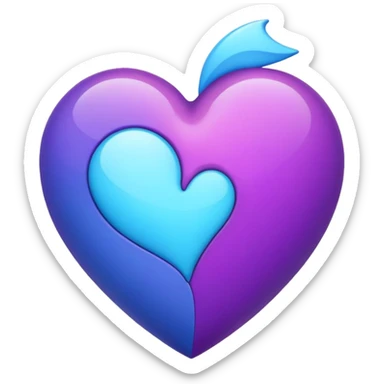 puedes hacer un emoji de corazonazul y morado que se junten sticker