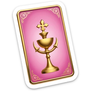 Pink Tarot cards sticker