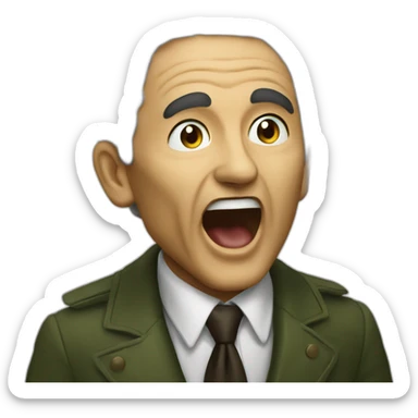 Aldo Moro shouting sticker