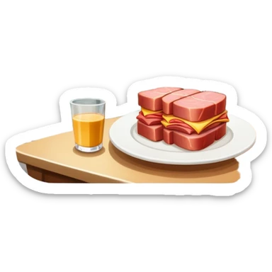 impressionist SPAM meat paris cafe city landscape  sticker