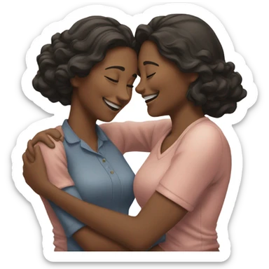 lesbian cuddles sticker