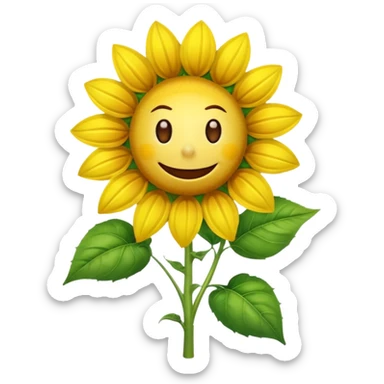 An exact  picture of the sunflower from Plants vs. Zombies sticker
