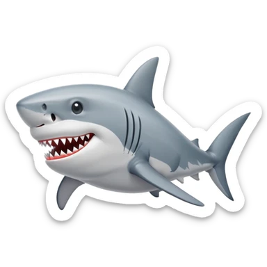Shark with shoes on sticker