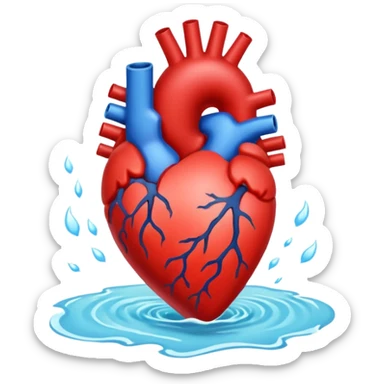  The heart that beats in the river sticker