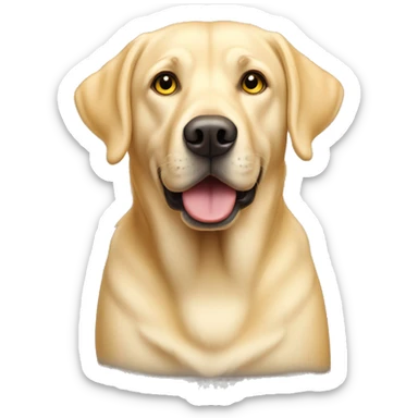 Yellow labrador with hazel eyes sticker