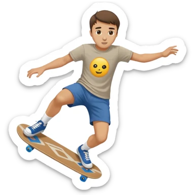 charlie Kirk doing a kickflip sticker