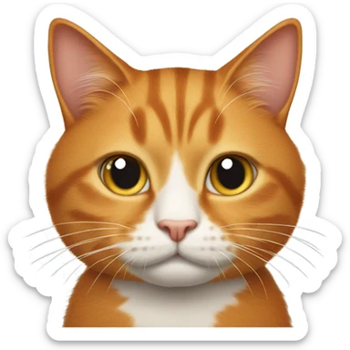 Ginger cat with nails sticker