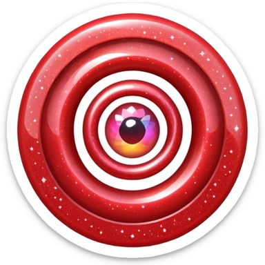 red glitter portal sticker