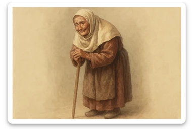 oldiga qarab turgan odamni tasvirlab ber sticker