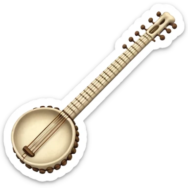 prehistoric musical instrument sticker