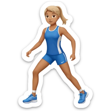 Posició corporal estable con ropa de deporte sticker