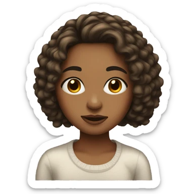 artist girl with bob and freckles sticker