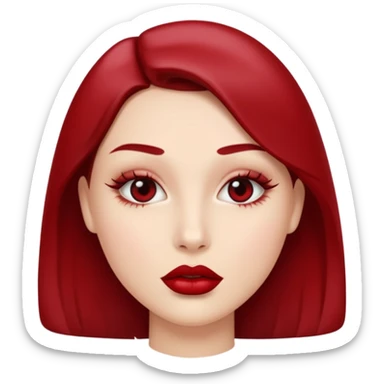 dark red kiss sticker