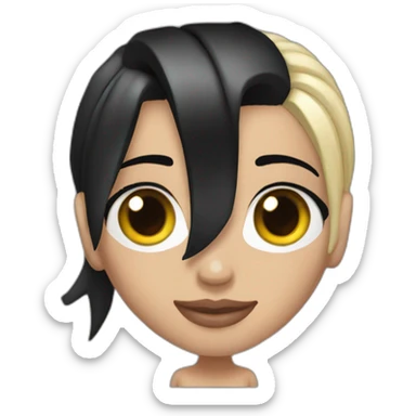 Eminem-with-black-hair-beauty-earring-girl sticker