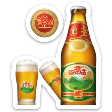Tsingtao beer sticker