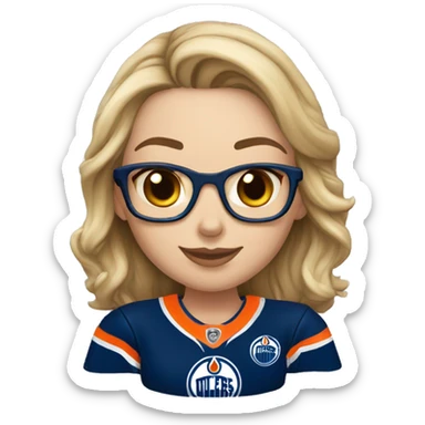 Edmonton oilers nhl female fan sticker