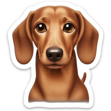 dachshund-face-cream sticker
