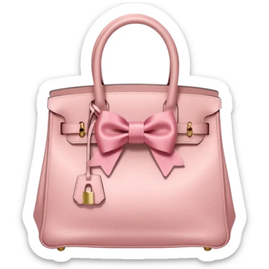 light pink birkin bag with bow sticker