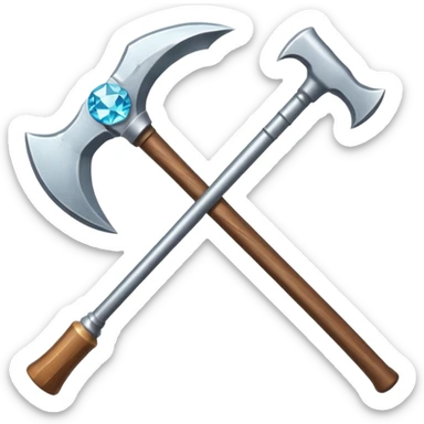 two sides pickaxe minecraft  sticker