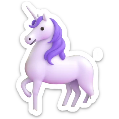 unicorn in a field of flowers sticker