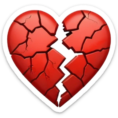 broken heart sticker