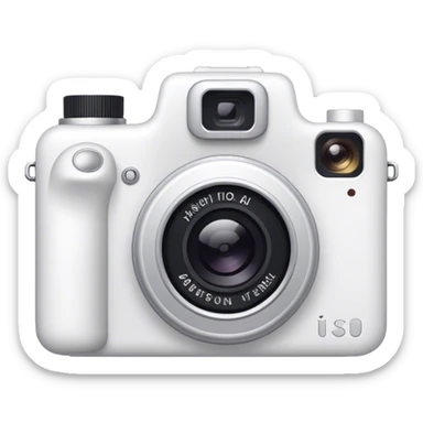 White aesthetic camera sticker