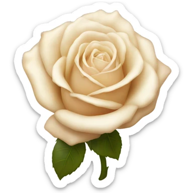 Cream rose sticker