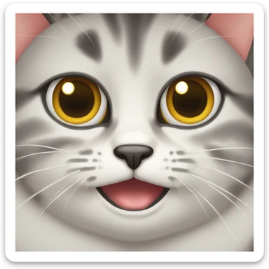 annoyed cat face while rolling eyes sticker