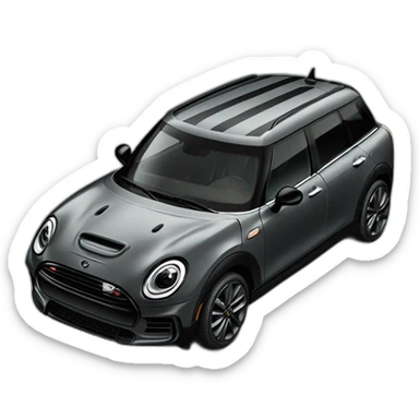 grey mini clubman black pack black stripes sticker