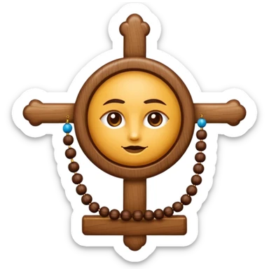 Rosario catolico. Con 10 cuentas por misterio y un solo centro  sticker