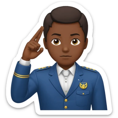 Shinzou wo sasageyo salute and fist on the chest sticker