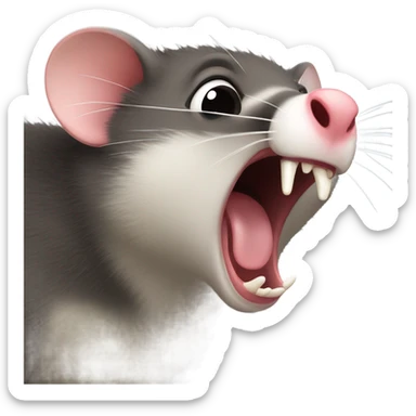Possum screaming  sticker