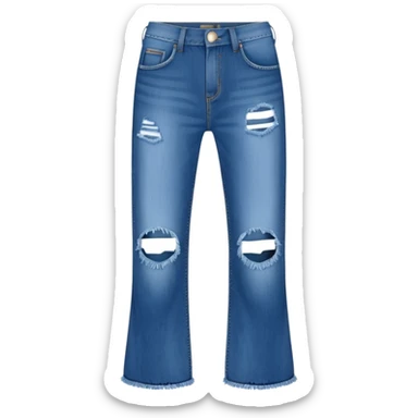 Baggy jeans with flared jeans sticker