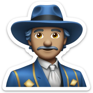 blue casino 777 sticker