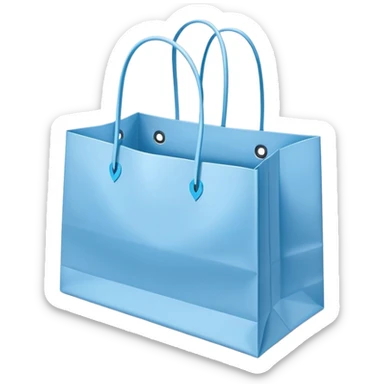 Bundle of Light blue shopping bags sticker