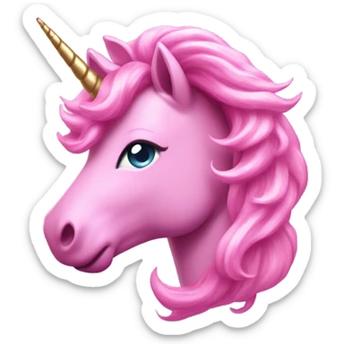 Pink unicorn sticker