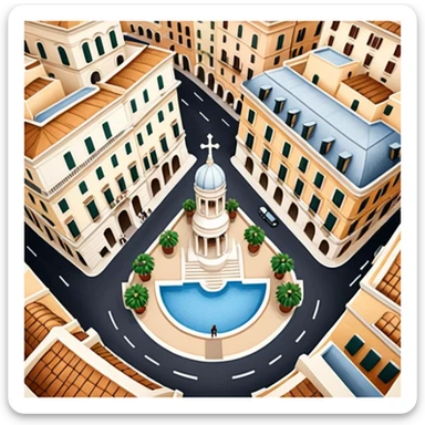 piazza di spagna view from up above
no square style no frame png style 
no squared only building sticker