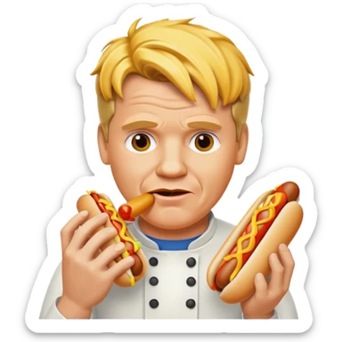 gordon ramsay eat hotdog sticker
