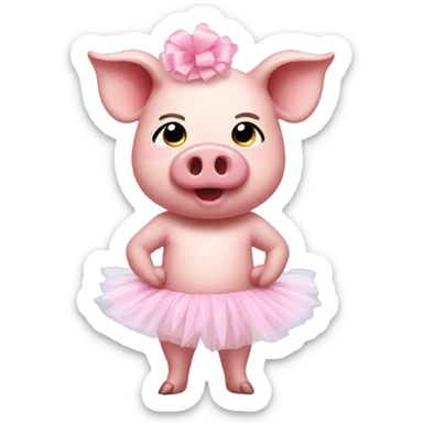 Pig wearing tutu  sticker