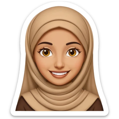 Tête jolie femme emoji arabe Réal sticker